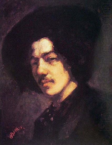 James Abbott Mcneill Whistler Portrait of Whistler with Hat oil painting picture